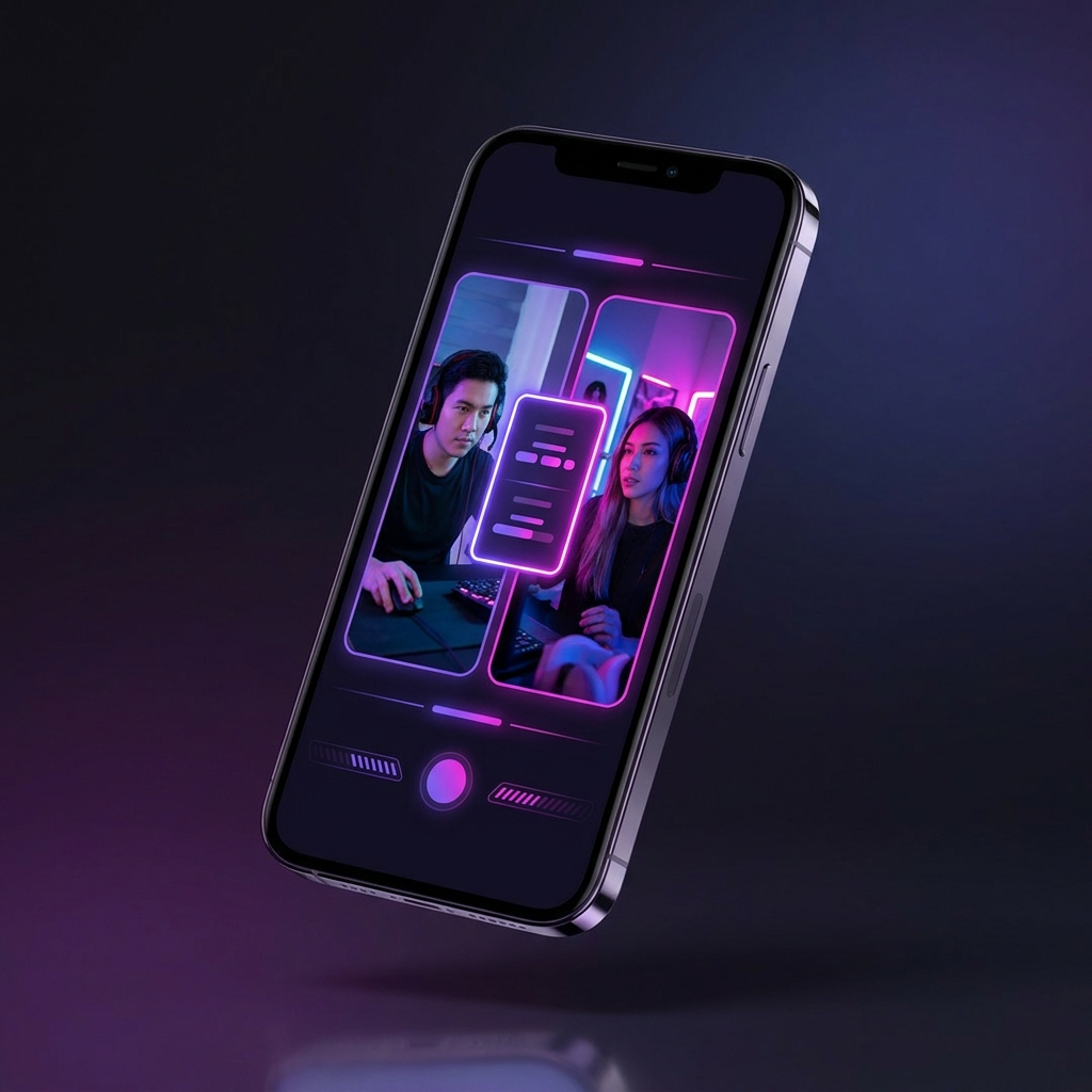 1v1 Larp app on a phone